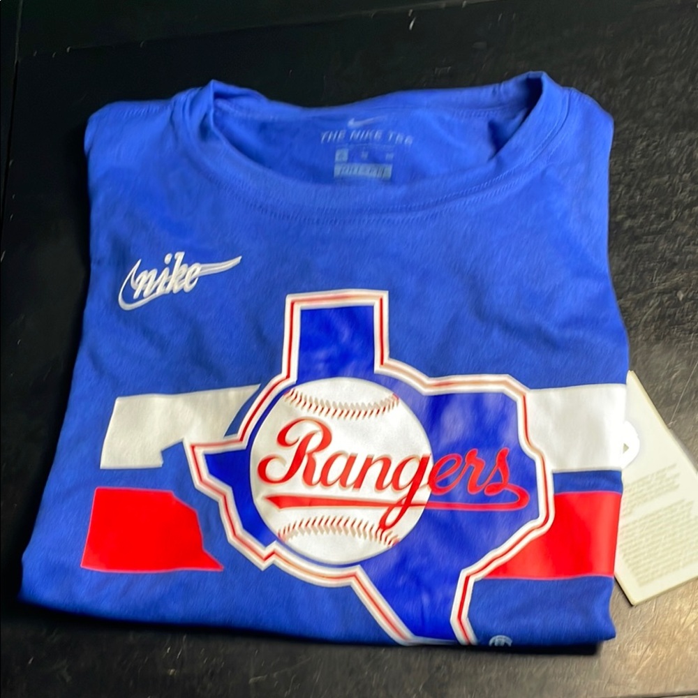 Texas Rangers Baaeball Nike Dri-FIT Retro Logo Short Sleeve Tee XL